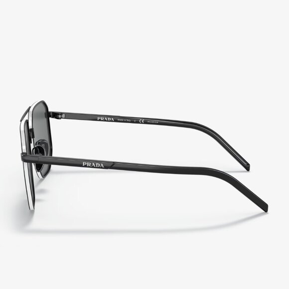 NEW PRADA SUNGLASSES, AVIATOR BLACK EYEWEAR PRADA - Picture 3 of 5